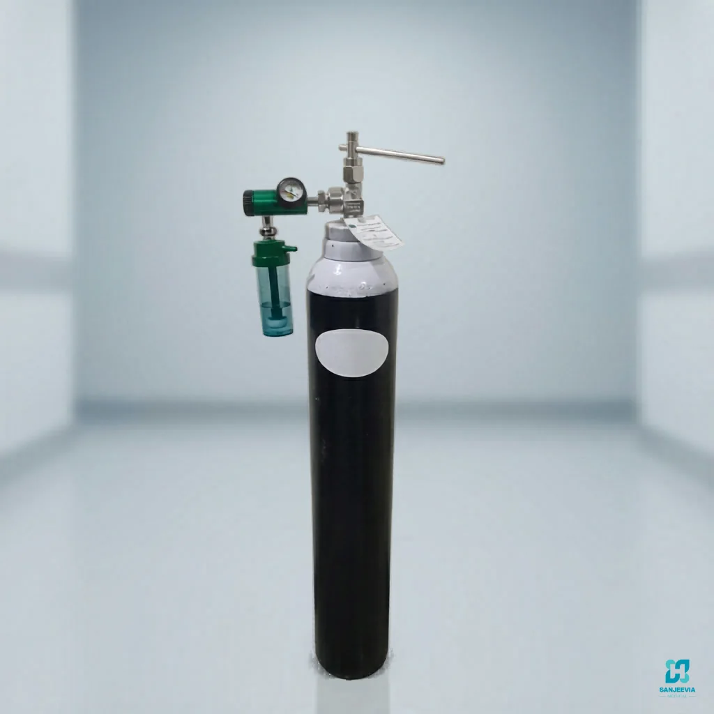 47L Medical Oxygen cylinder with oxygen regulator for respiratory therapy
