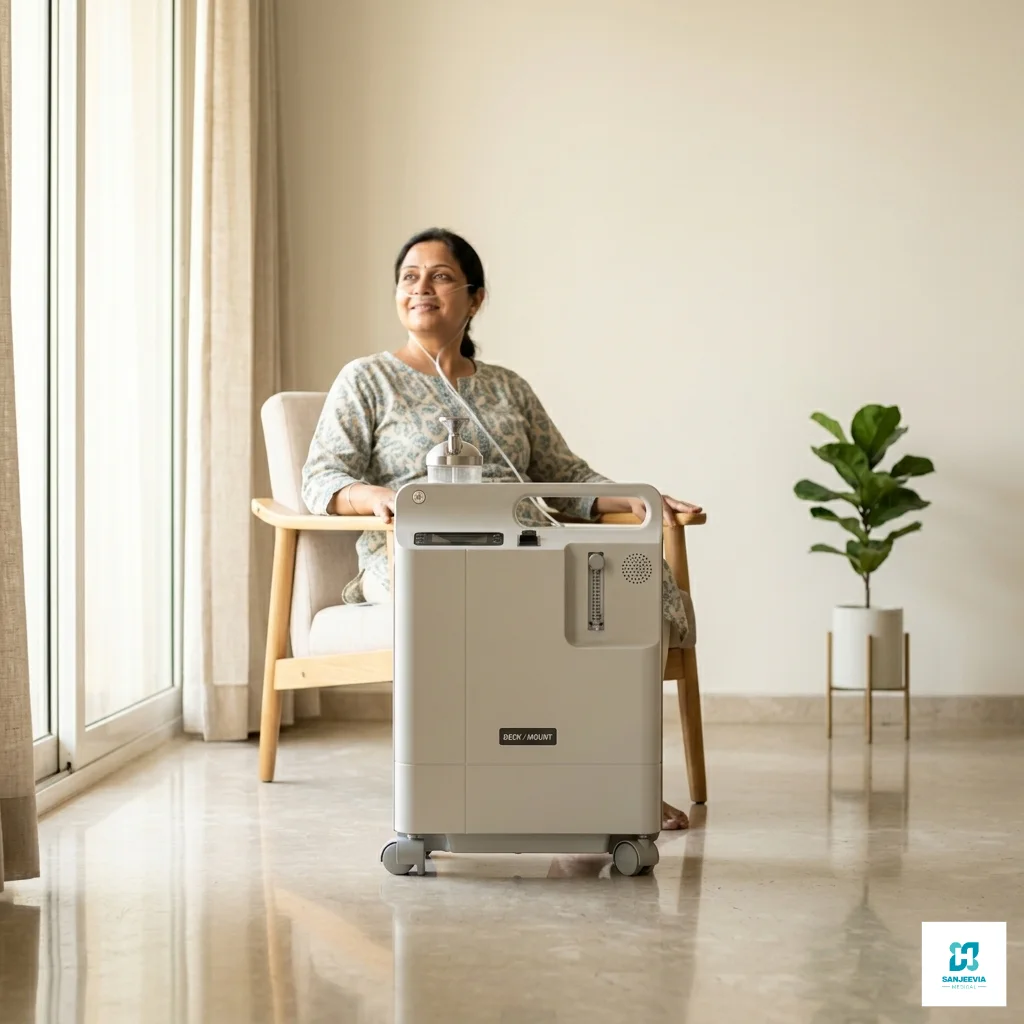 High-capacity 10L oxygen concentrator for home recovery, COPD care, and respiratory support