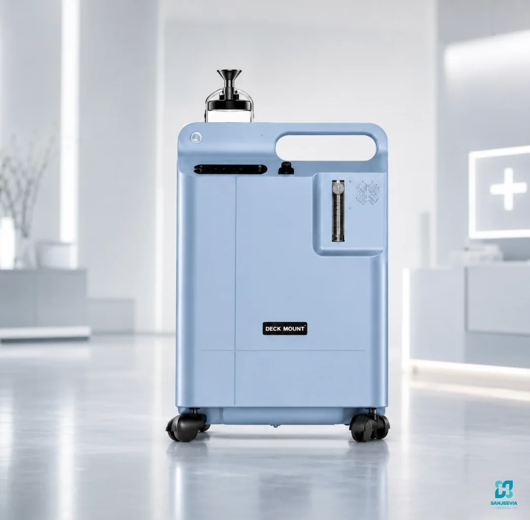 Oxygen concentrator for home respiratory support