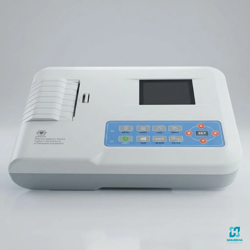 ECG Machine,Digital ECG machine with ECG report printer for heart rhythm testing and cardiac diagnosis