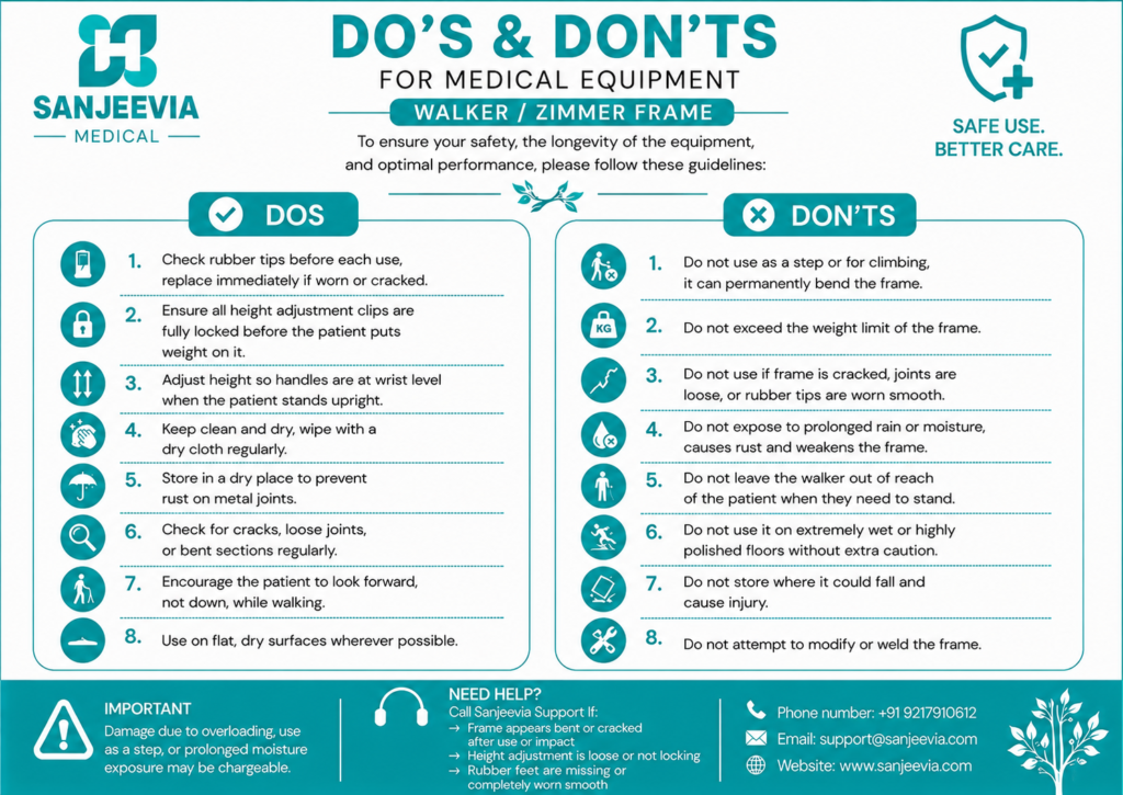 English guide showing do’s and don’ts for safe use of a CPM machine during knee replacement recovery and rehabilitation