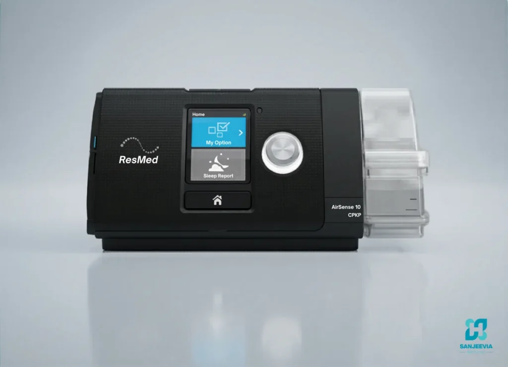 Front view of Auto CPAP Machine with integrated humidifier