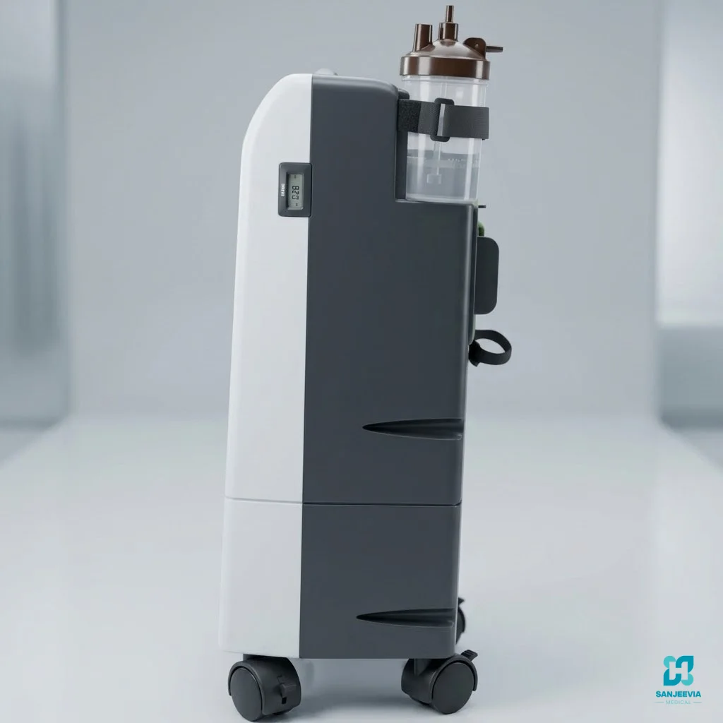 Portable Nidek Nuvo Lite oxygen concentrator for respiratory care and oxygen support