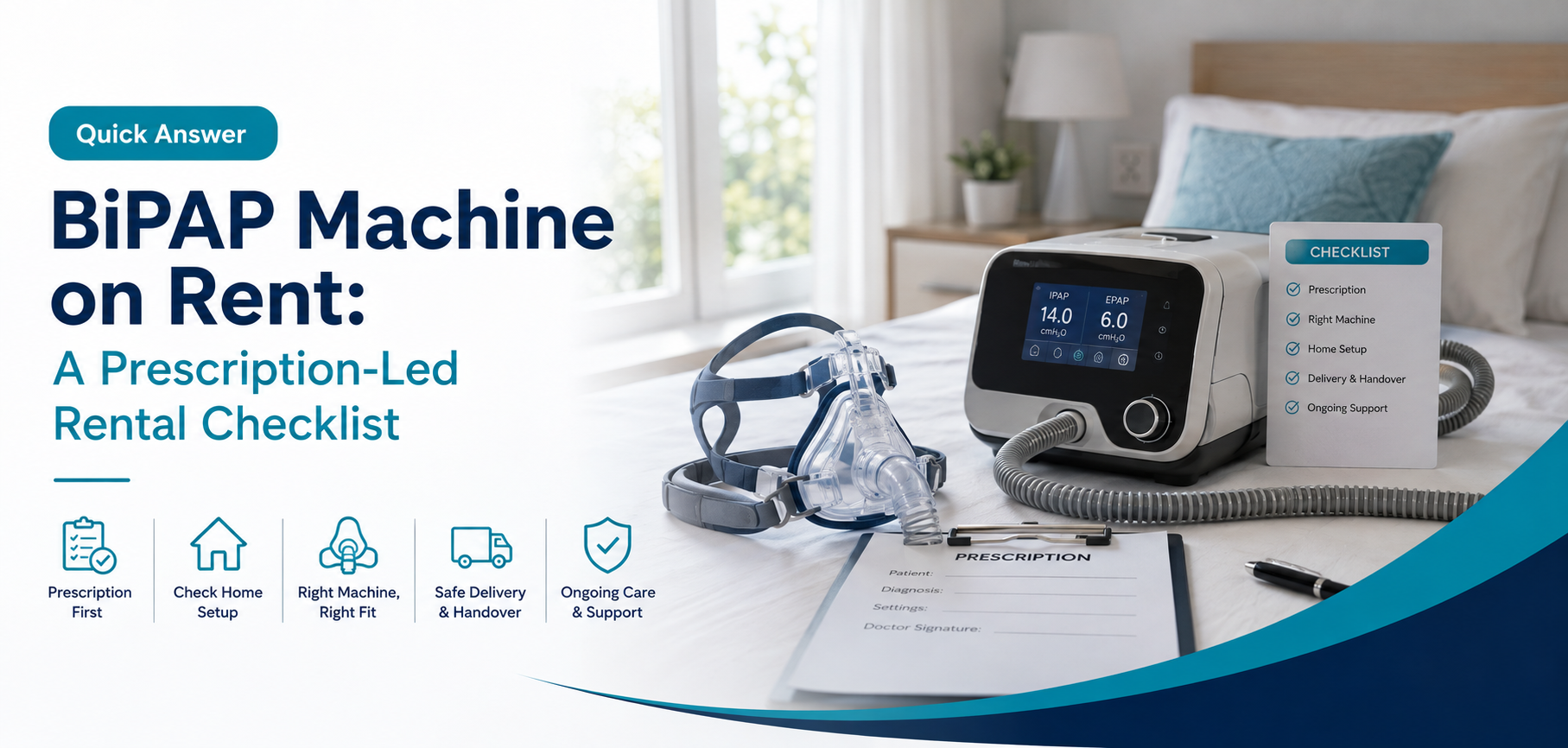 bipap machine on rent a prescriptionled rental: practical home-care equipment and rental guidance for families in Delhi NCR.