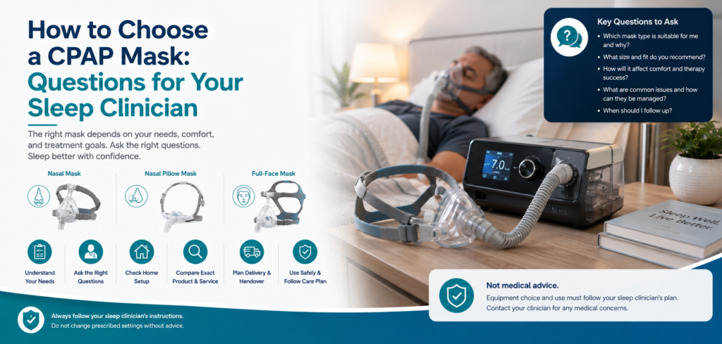 how to choose a cpap mask questions: practical home-care equipment and rental guidance for families in Delhi NCR.