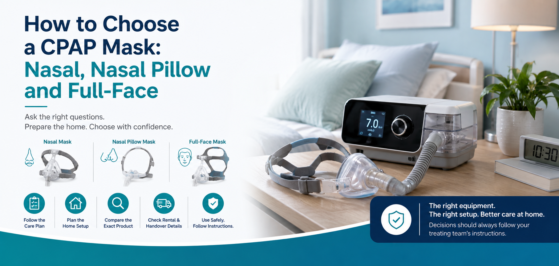 how to choose a cpap mask nasal: practical home-care equipment and rental guidance for families in Delhi NCR.