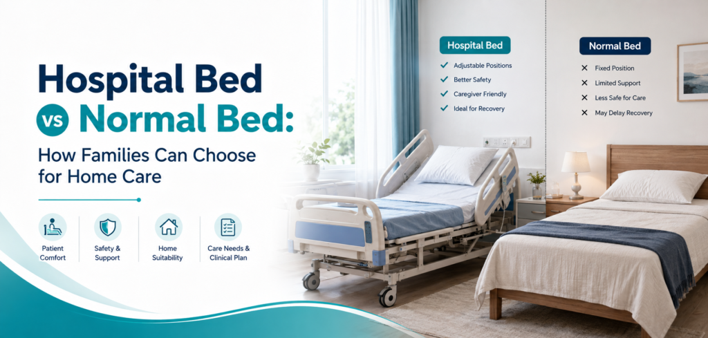 hospital bed vs normal bed how families: practical home-care equipment and rental guidance for families in Delhi NCR.