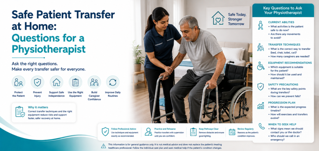 safe patient transfer at home questions for: practical home-care equipment and rental guidance for families in Delhi NCR.