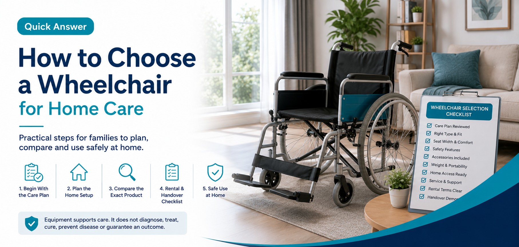 how to choose a wheelchair for home: practical home-care equipment and rental guidance for families in Delhi NCR.