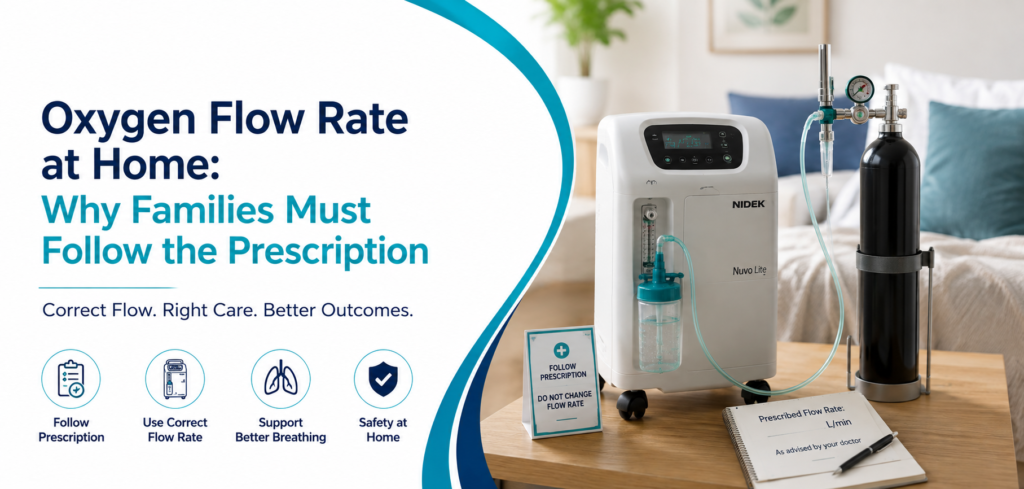 oxygen flow rate at home why families: practical home-care equipment and rental guidance for families in Delhi NCR.