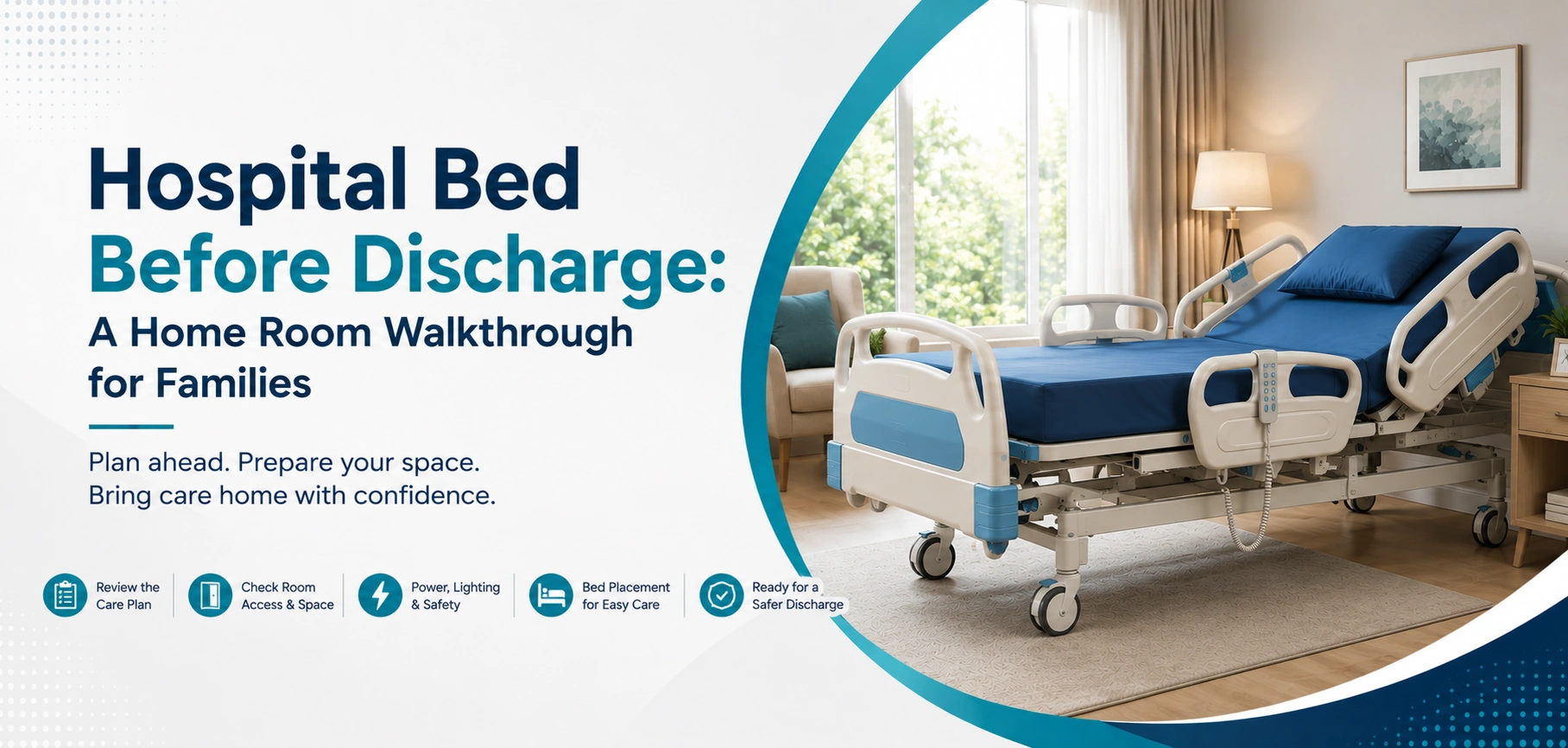 hospital bed before discharge a home room: practical home-care equipment and rental guidance for families in Delhi NCR.