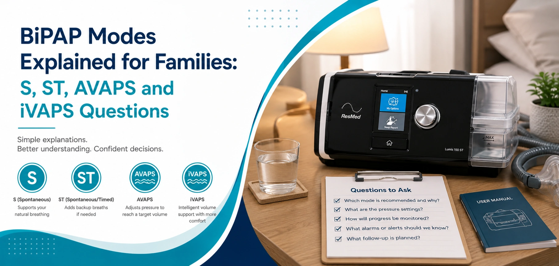 BiPAP modes explained for families: practical home-care equipment and rental guidance for families in Delhi NCR.