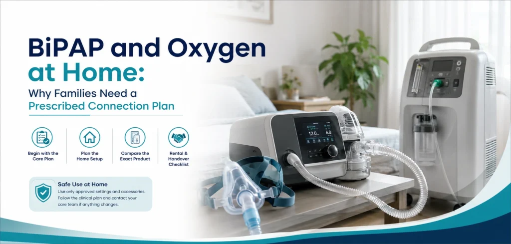 bipap and oxygen at home why families: practical home-care equipment and rental guidance for families in Delhi NCR.