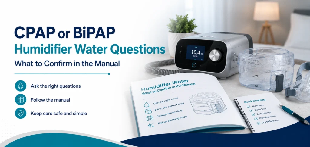 A clear family guide to cpap humidifier water questions, with practical handover questions and equipment information only.