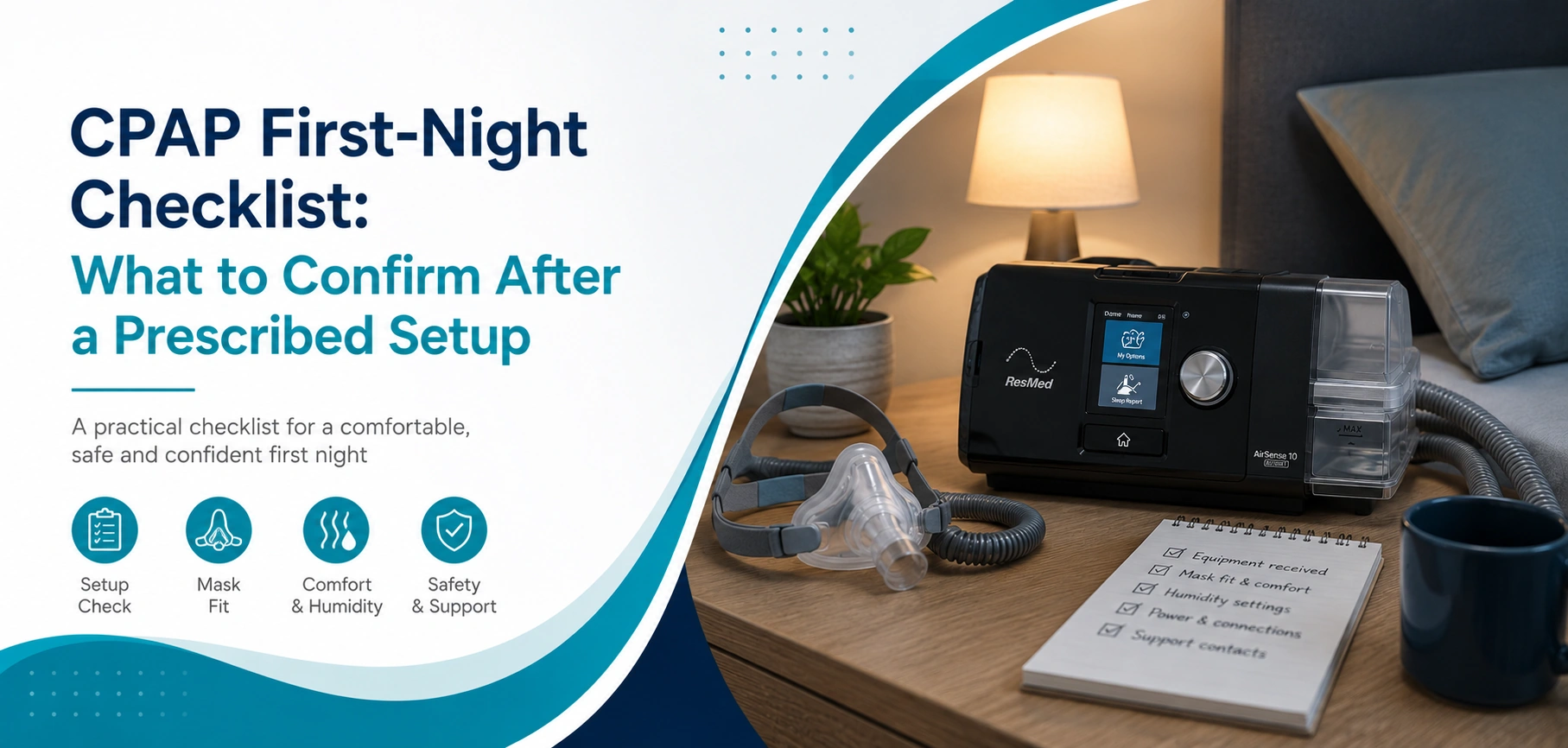 cpap firstnight checklist what to confirm after: practical home-care equipment and rental guidance for families in Delhi NCR.