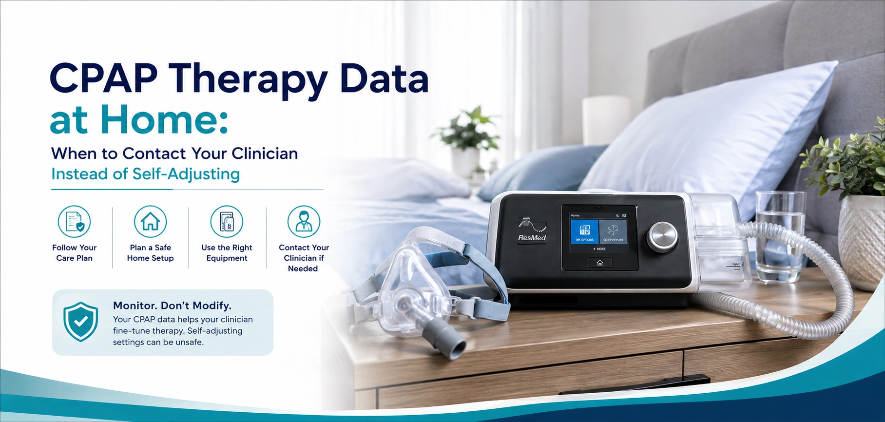 CPAP therapy data at home: A practical home-care equipment and rental guidance for families in Delhi NCR. When to contact the doctor