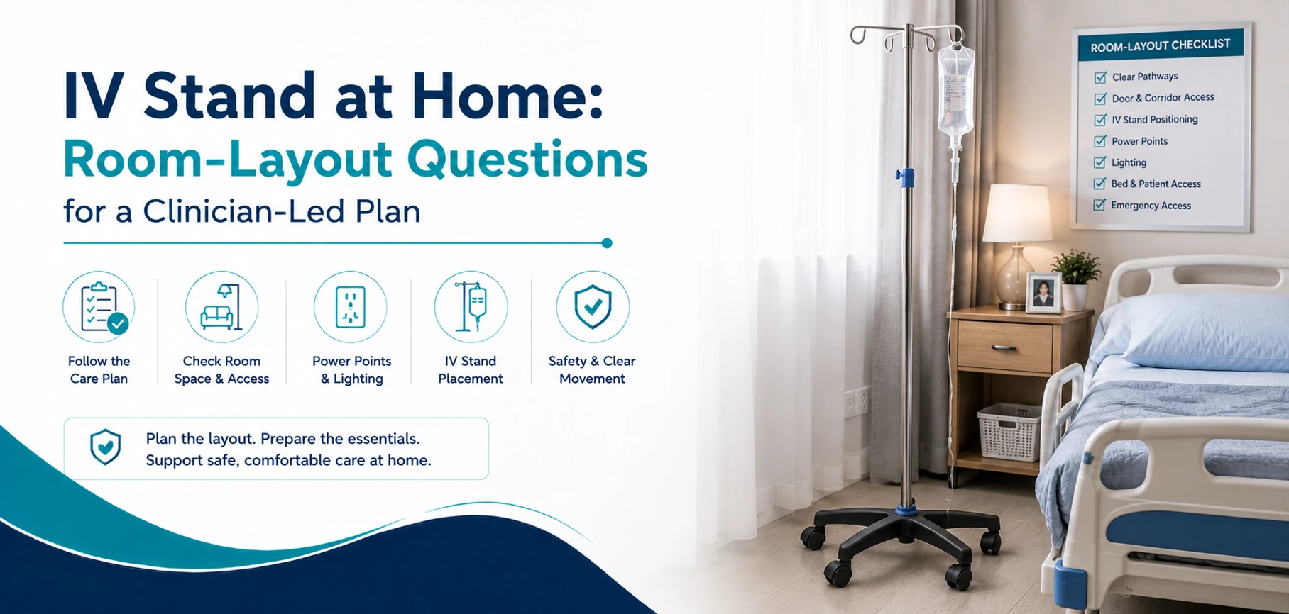iv stand at home room layout questions for: practical home-care equipment and rental guidance for families in Delhi NCR.