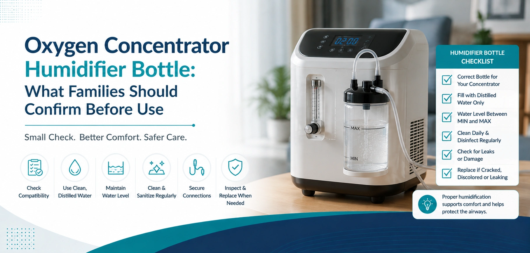 oxygen concentrator humidifier bottle what families should: practical home-care equipment and rental guidance for families in Delhi NCR.