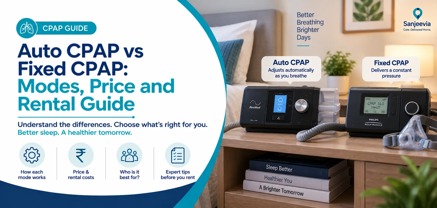 Auto CPAP vs Fixed CPAP: Modes, Price and Rental Guide