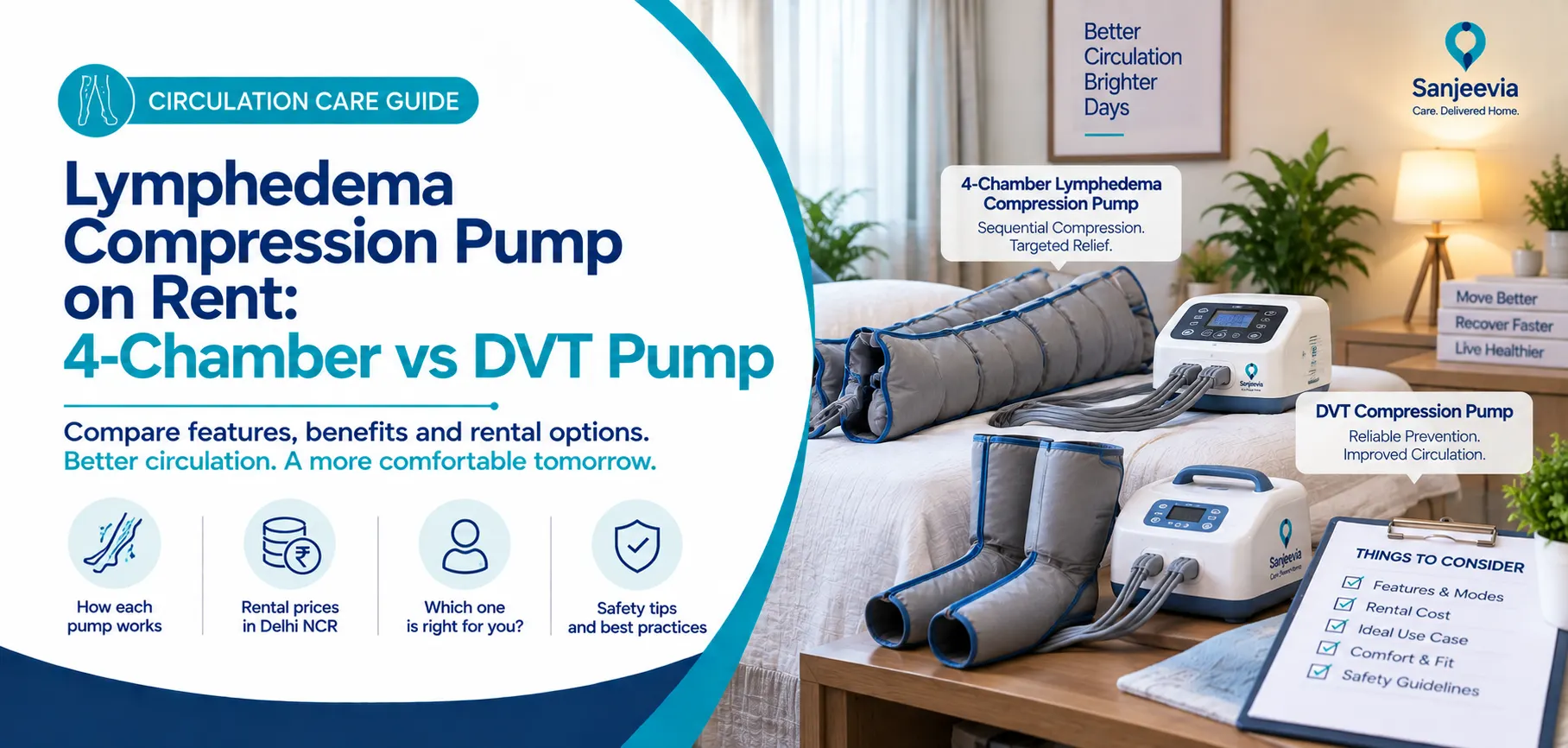 Lymphedema Compression Pump on Rent: 4-Chamber vs DVT Pump