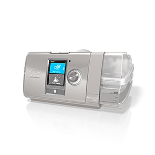 ResMed AirCurve 10 VAuto bilevel device, manufacturer left view